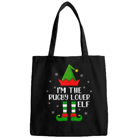 Matching Family Funny Im The Rugby Lover Elf Christmas Bags
