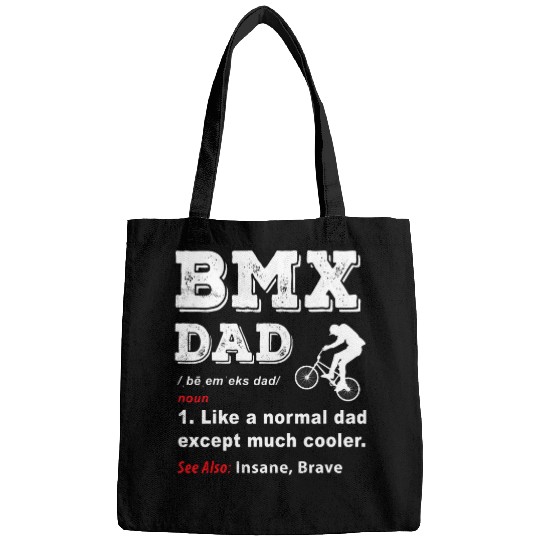 Mens BMX bicycle biking vintages biker definition funny dad gift Bags