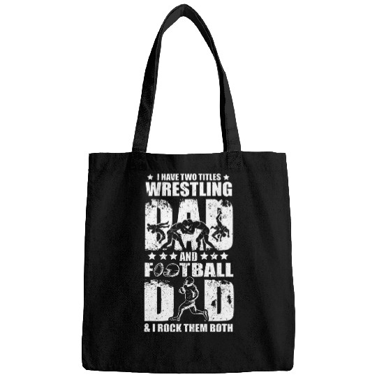 Wrestling Dad Football Dad of Son for Men Bags