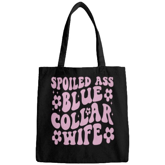 Somebodys Spoiled Blue Collar Wife Funny Collar Worker Club 2 Bags