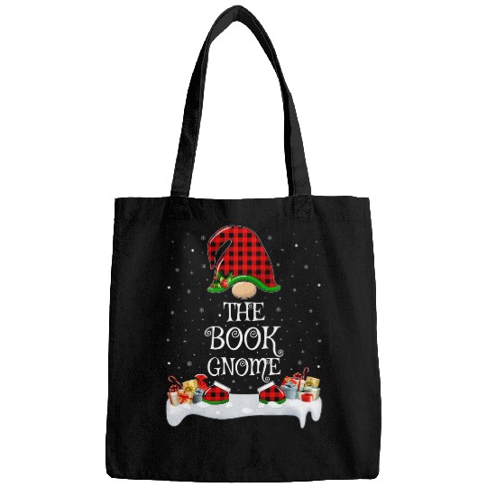 Matching Red buffalo plaids The Book Gnome Christmas Bags