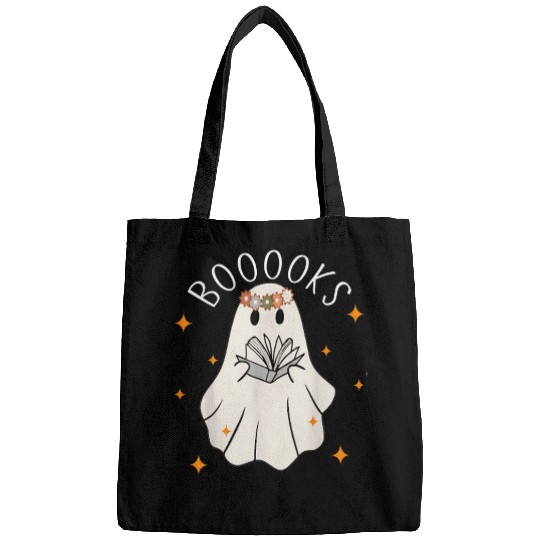 Cute ghosts Book Reading Teacher School Funny Halloween 3 Bags
