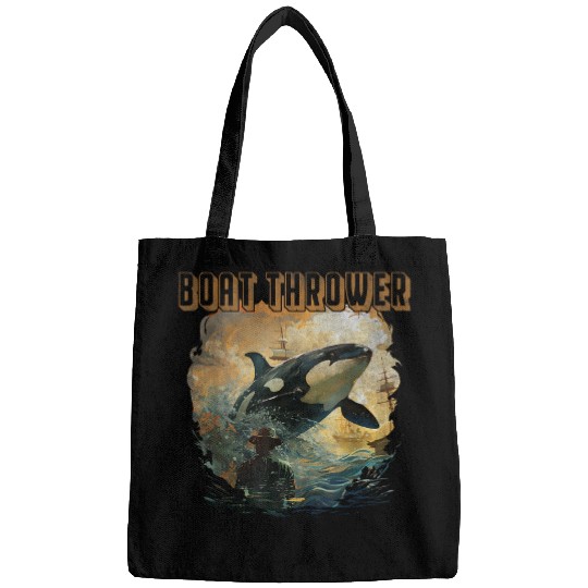 Boat thrower orcas ocean Bags