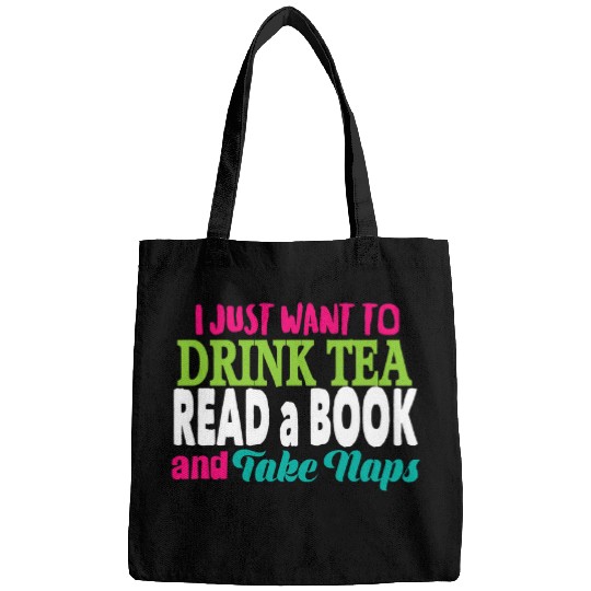 Drink Tea Read A Book Bags