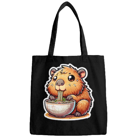 capybaras Ramen Anime Kawaii Style Cute capybaras Trend Bags