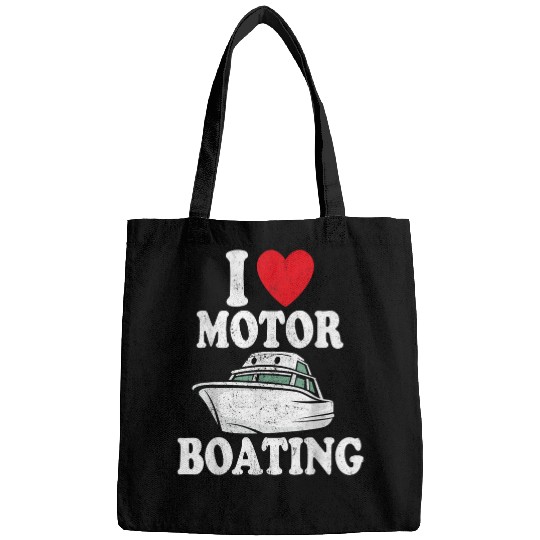 Motorboating Funny Captain Funny Boat I Love Motor Boating Bags