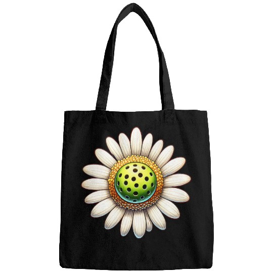 Cute Pickleball Daisy Flower for Paddleball Grandma Bags