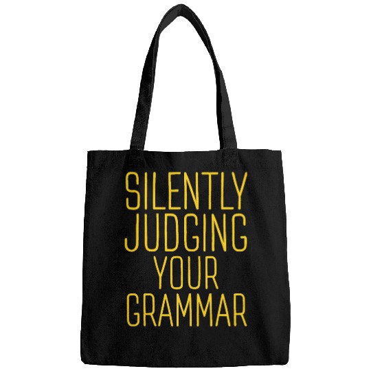 Silently Judging Your Grammar Funny Literary Grammar Nerd Bags