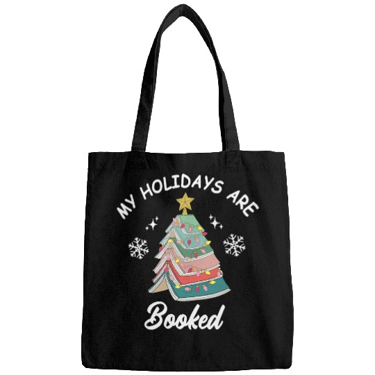 My Holidays Are Booked Christmas Tree Book Bags