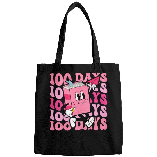 100 Days of School Reading Book Teacher Women Girl 100th Day Bags