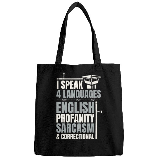 Correctional Officer I Speak 4 Languages English Profanity Bags