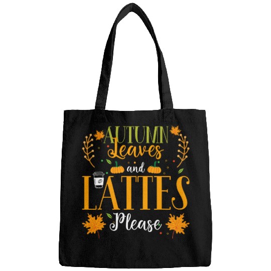 Funny Legging Autumn Leaves and Lattes Please Season Lover Bags