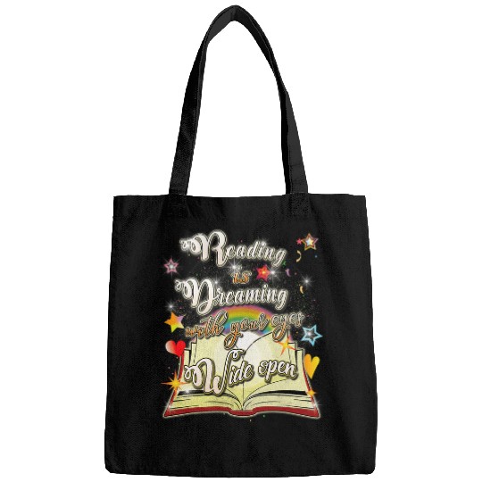 Book Nerd Literature Gift Reading Is Dreaming With Eyes Open Bags