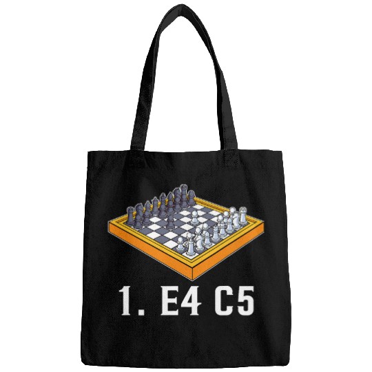 1 E4 C5 Chess Club Chess Player Chessboard Chess Bags