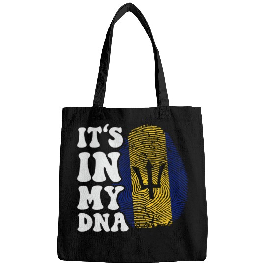 Funny its in my DNA Barbados flag Fingerprint Bags