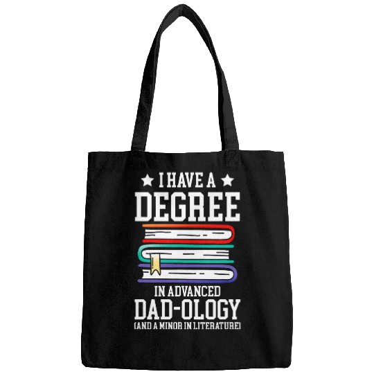 Reading Book Lover Dad Degree Literature Bags