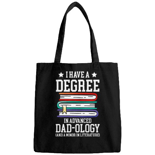 Reading Book Lover Dad Degree Literature Bags