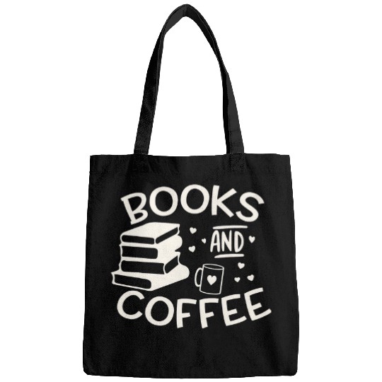 Cute Simple Quote for Bookworms Book Lovers Coffee Drinkers Bags