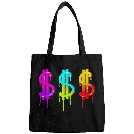 Dollar Sign Art in Graffiti Sprayer Style Bags