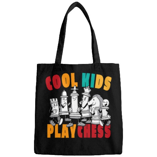 Funny Kids Retro Chess Club Player Lover Girls Boys Chess Bags