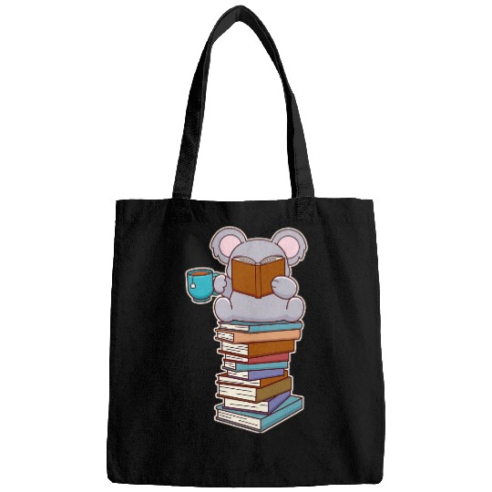 Cute Kawaii Koala Reading A Book Bags