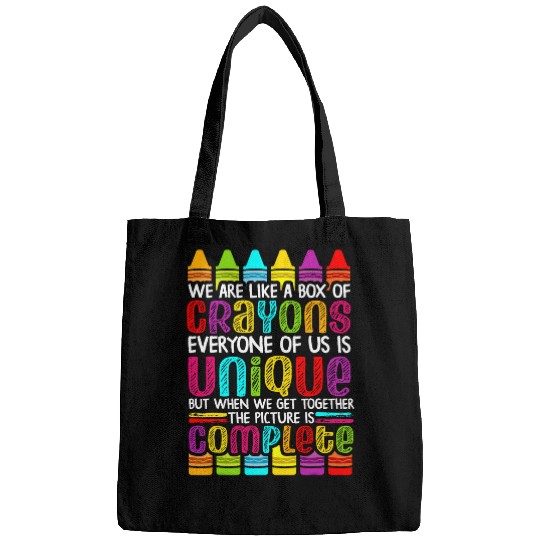 Funny Kindergarten Teacher We Are Like A Box Of Crayons Bags