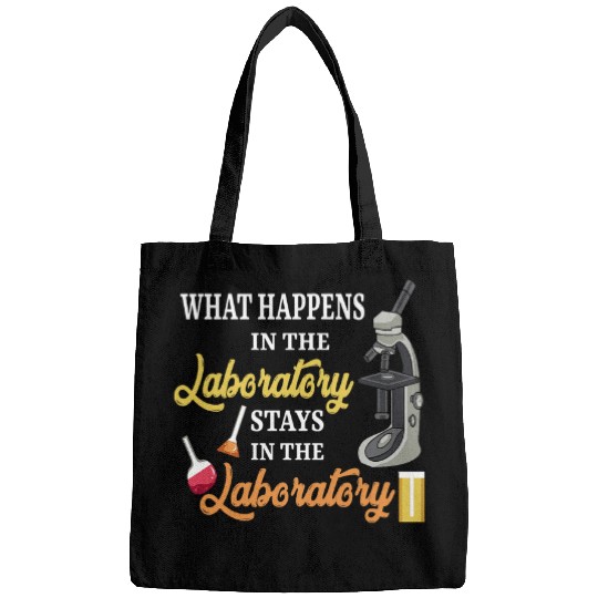 What Happens In The Laboratory Funny medicals Lab Worker Bags
