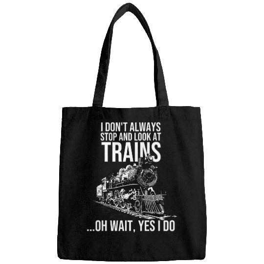 Funny Train Gift For Men Women Kids Cool Railway Joke Lover Bags