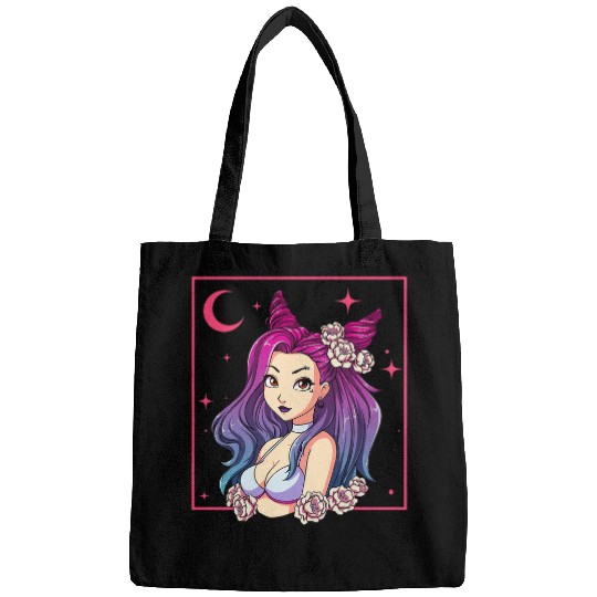 Japanese Japan Goth Anime Girl Kaiju Gothic Anime Bags