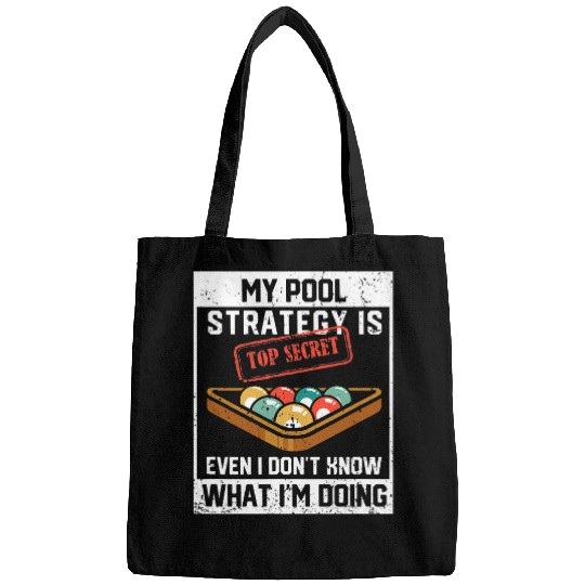 My Pool Strategy Is Top Secret Funny Pool Player Billiards Bags
