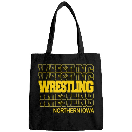 Wrestling Northern Iowa in Modern Stacked Lettering Bags