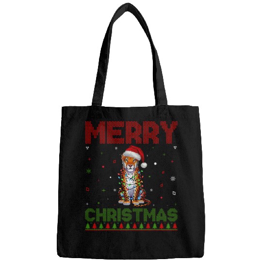 jaguarss Lovers Santa Hat Funny Ugly Christmas Sweater Bags