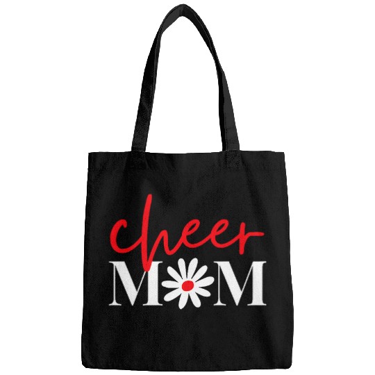 Cheer Mom Red Cheerleading Floral Bags