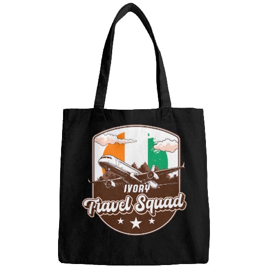 Ivory Travel Squad Adventure Airplane Travel Ivory Coast Bags
