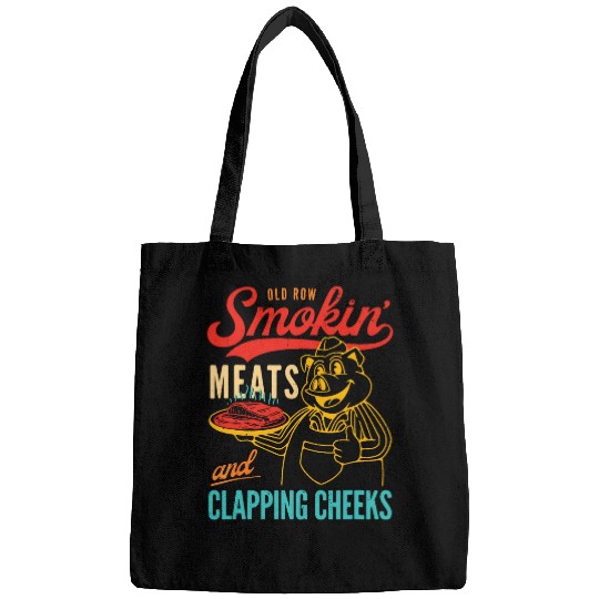 Old Row Smokin Meats And Clapping Cheeks Funny Bags