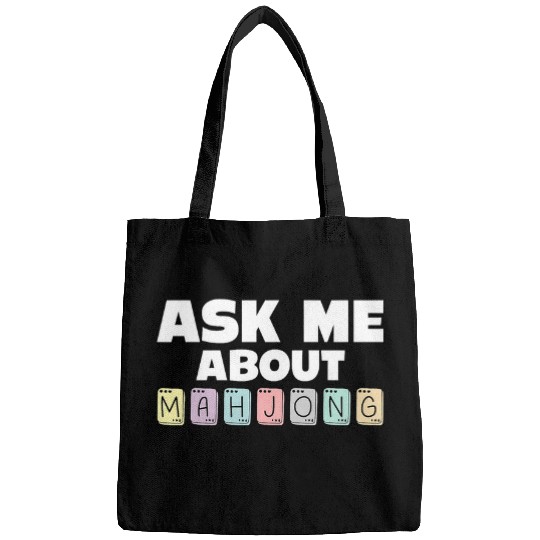 Mahjong player ask me about mahjong chinese tile game Bags