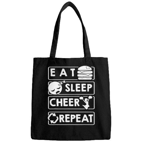 Cheering Eat Sleep Cheer Repeat Bags