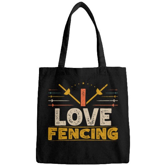 I Love Fencing Fencer Fencing Expert Fencing Trainer Fencing Bags