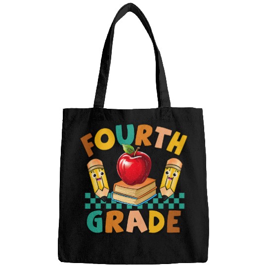 Cute Back to School Fourth Grade Boy Girl Pencil Book Bags