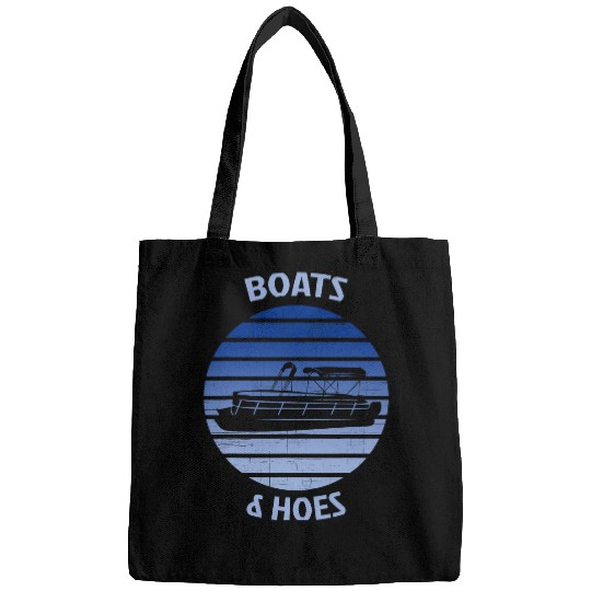 Boats And Hoes Captains Boat Funny Pontoon Boat Owner Bags