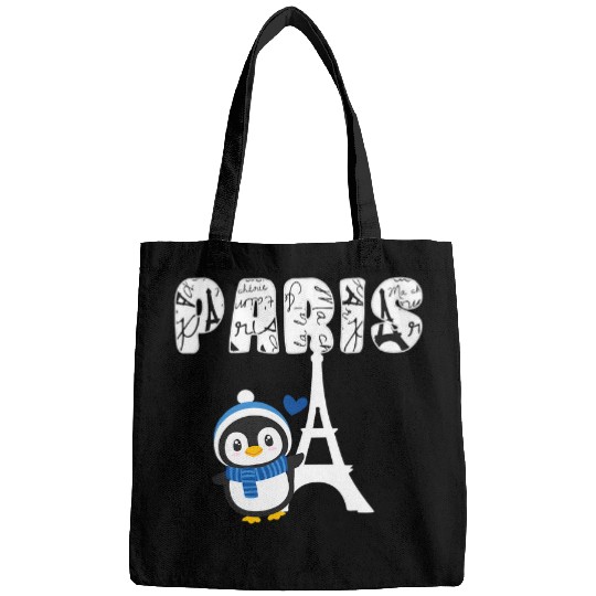 Paris Cute Adorable Penguin I Love Paris France Travel Bags