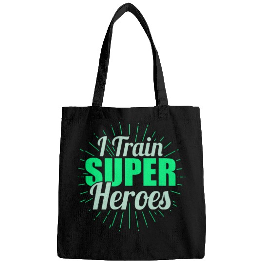 I Train Super Heroes Physiotherapy Personal Trainer Bags