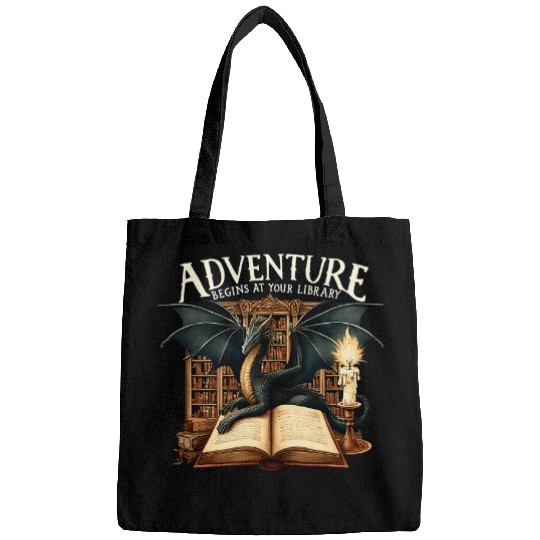 Dragons Reading Adventure Begins At Your Library Book Lover Bags