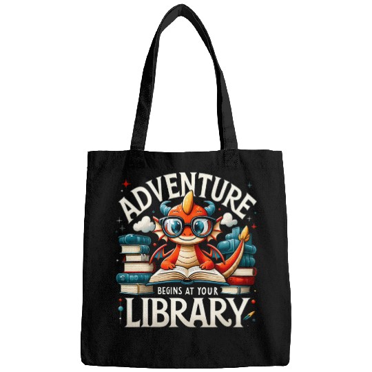 Adventure Begins At Your Library Adventure Summer Book Lover Bags