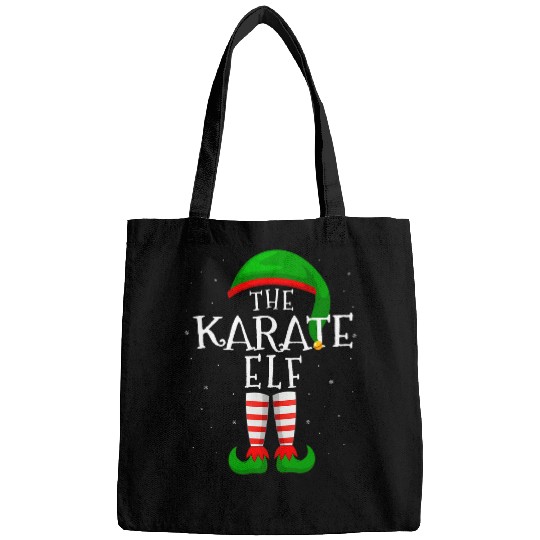 The Karate Elf Funny Matching Family Group Christmas Bags