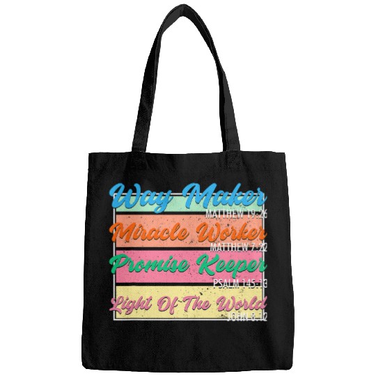 Way Maker Miracle Worker Promise Keeper Light Of The World Bags