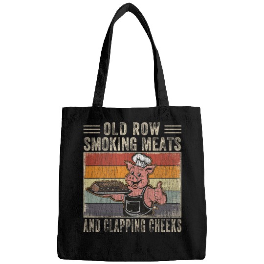 Old Row Smokin Meats And Clapping Cheeks Funny BBQ Grilling Bags