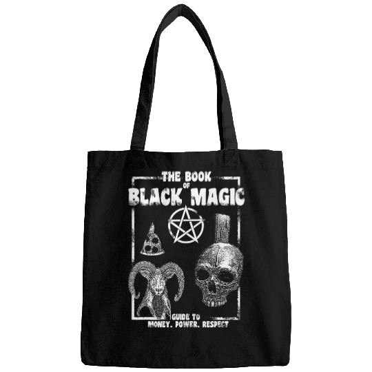 Edgy Gothic Alt Clothing Black Magic Graphic Bags