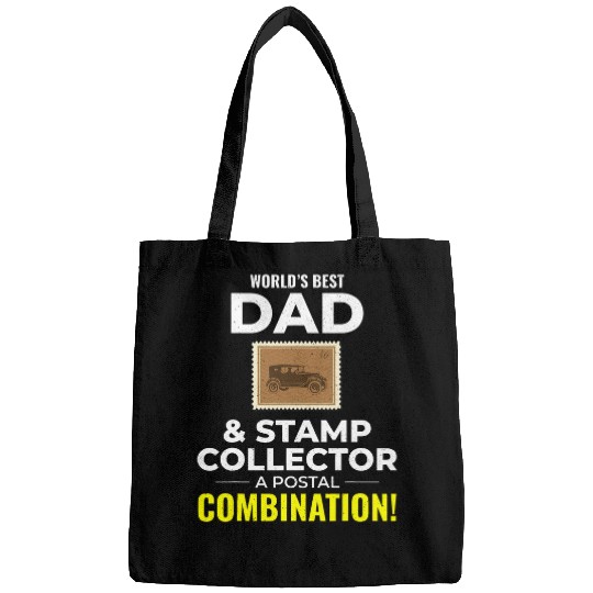Postal Dad World s bestss Stamp Collector Philately Humor Bags
