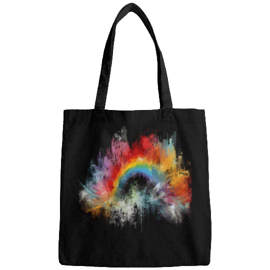Grunge Spectrum Fusion Urban Rainbow Vector Bags